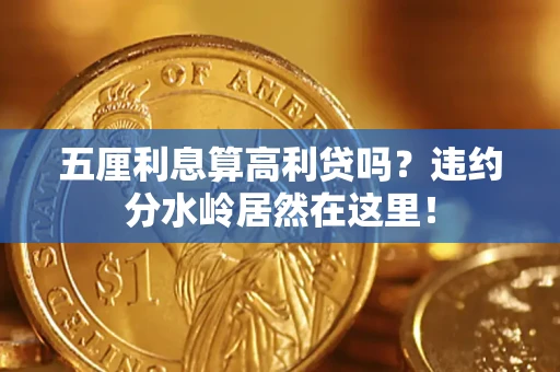 济南五厘利息算高利贷吗？违约分水岭居然在这里！