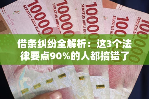 济南借条纠纷全解析：这3个法律要点90%的人都搞错了
