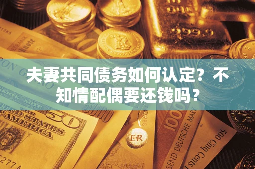 济南夫妻共同债务如何认定？不知情配偶要还钱吗？