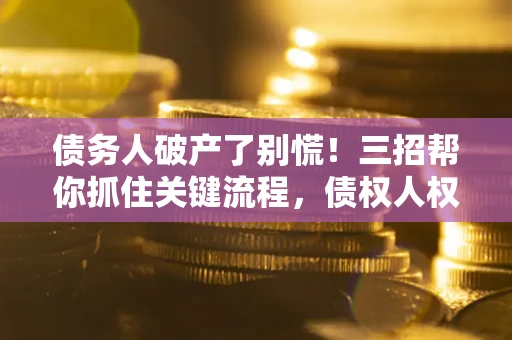 济南债务人破产了别慌！三招帮你抓住关键流程，债权人权益不再缩水