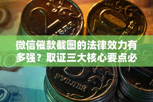 济南微信催款截图的法律效力有多强？取证三大核心要点必须知道！