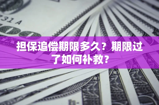 济南担保追偿期限多久？期限过了如何补救？