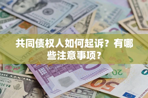 济南共同债权人如何起诉？有哪些注意事项？